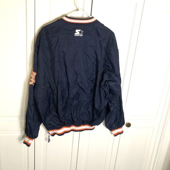 Vintage Starter Auburn Tigers Pullover V-Neck Jacket Windbreaker 90s Mens Medium - Picture 2 of 12
